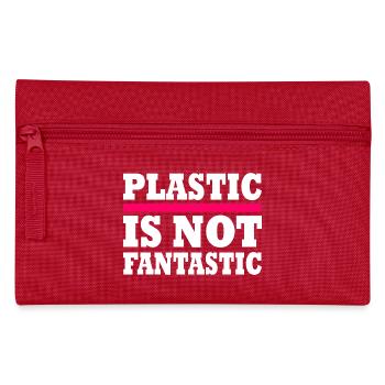 Plastic is not fantastic - Federtasche - Rot - Vorne