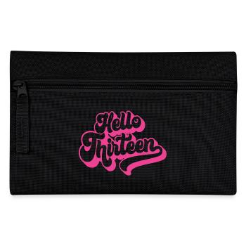 Hello Thirteen - Cute 13th Birthday 13 Years Old - Pencil Case - black - Front