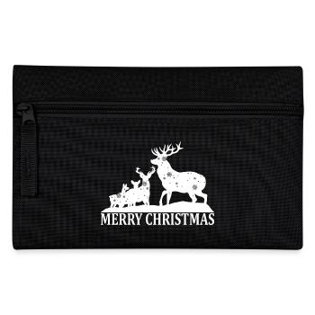 Frohe Weihnachten Rentiere Weihnachten Hässlicher Pullover Geschenk - Federtasche - Schwarz - Vorne