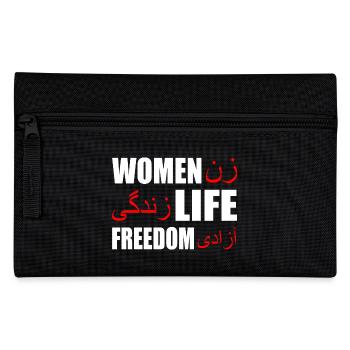 Women life freedom - Federtasche - Schwarz - Vorne