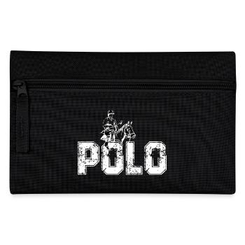 Horse Riding Tshirt- Golf Polo Tshirt - Federtasche - Schwarz - Vorne