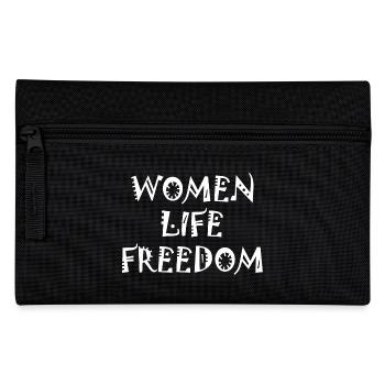 Women life freedom - Federtasche - Schwarz - Vorne