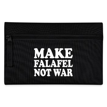 Make falafel not war - Trousse - noir - Devant