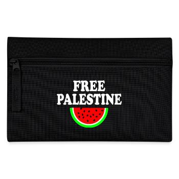 Free palestine - Federtasche - Schwarz - Vorne