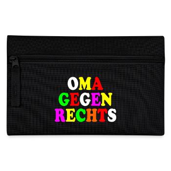 Oma gegen rechts - Federtasche - Schwarz - Vorne