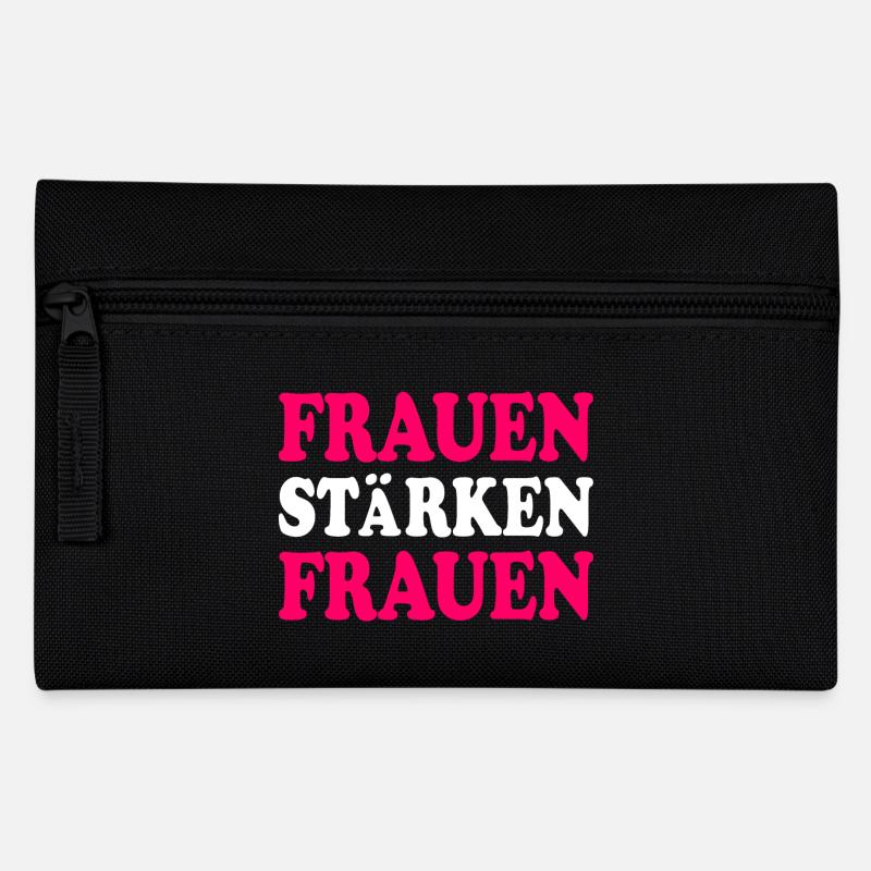 frauen stärken frauen - Federtasche - Schwarz