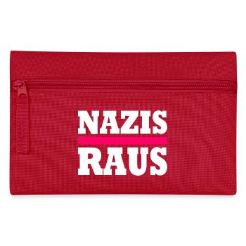 Nazis raus - Federtasche - Rot - Vorne