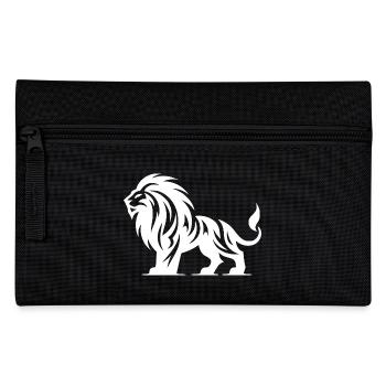 Lion tribal à grande crinière - Trousse - noir - Devant