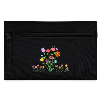 Flowers - Federtasche - Schwarz - Vorne