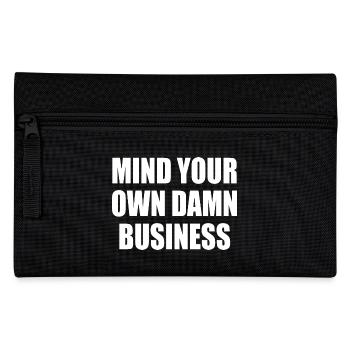 mind your own damn business - Federtasche - Schwarz - Vorne