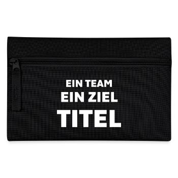 Ein Team ein Ziel Titel - Federtasche - Schwarz - Vorne