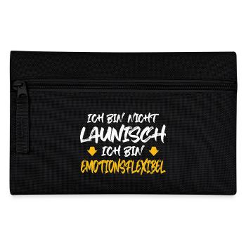 ICH BIN NICHT LAUNISCH ICH BIN EMOTIONSFLEXIBEL - Federtasche - Schwarz - Vorne
