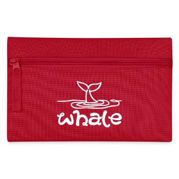 Der Schwanz des Wals (weiß) - Federtasche - Rot - Vorne