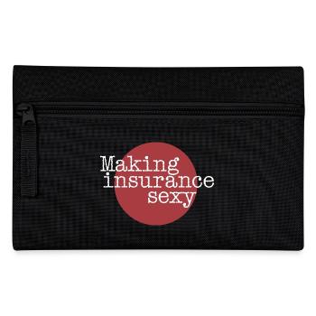 Humorvolles Design für Versicherungsprofis - Federtasche - Schwarz - Vorne