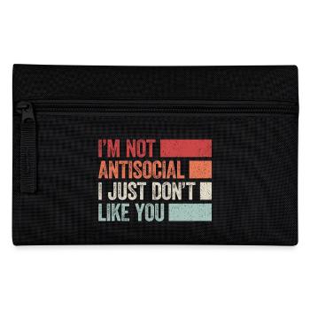 Introverted and proud of it - Pencil Case - black - Front