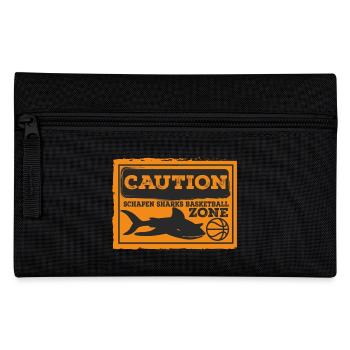 CAUTION SHARKS - Pencil Case - black - Front