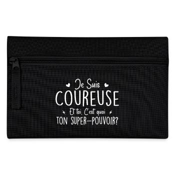 I'm a runner. What's your superpower? - Pencil Case - black - Front