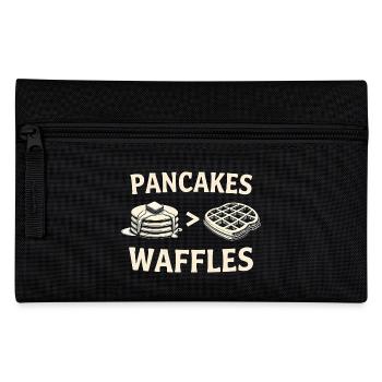 Pfannkuchen über Waffeln - Federtasche - Schwarz - Vorne