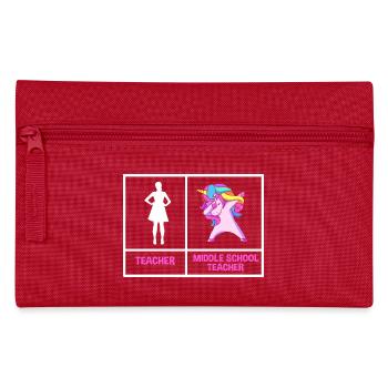Middle School Teachers - Pencil Case - red - Front