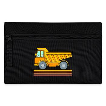 Construction Trailer Construction Site Vehicle Children's Birthday Party - Pencil Case - black - Front