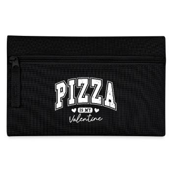 Pizza is my Valentine – font in white - Pencil Case - black - Front