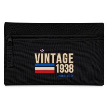Vintage 1938 limitierte Auflage - Federtasche - Schwarz - Vorne
