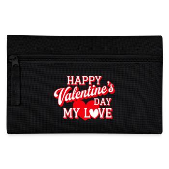 Joyeuse Saint Valentin mon amour cadeau pour elle - Trousse - noir - Devant