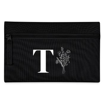 Minimalist flower lette - Pencil Case - black - Front