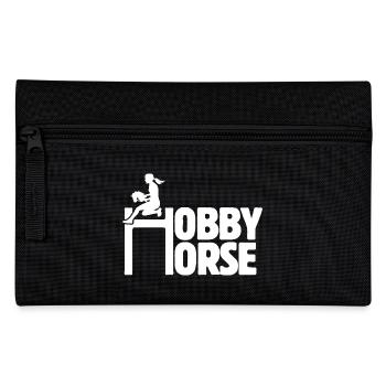 Hobby Horse - Steckenpferd - Reiten - Geschenk - Federtasche - Schwarz - Vorne