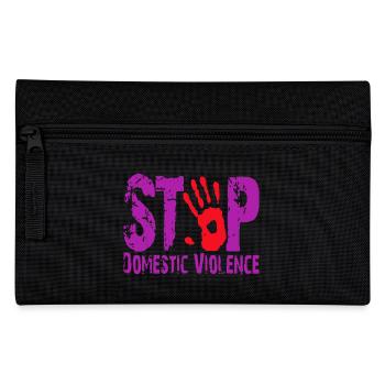 October Stop Domestic Violence Awareness - Pencil Case - black - Front