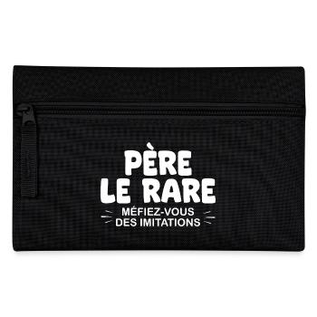 Papa T-shirt drole Fête des Pères Père le rare - Trousse - noir - Devant