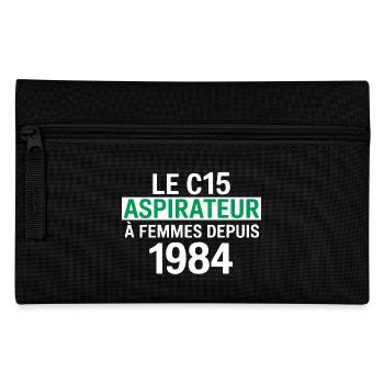Der C15 Damenstaubsauger Geschenk C15 vom Herrn - Federtasche - Schwarz - Vorne