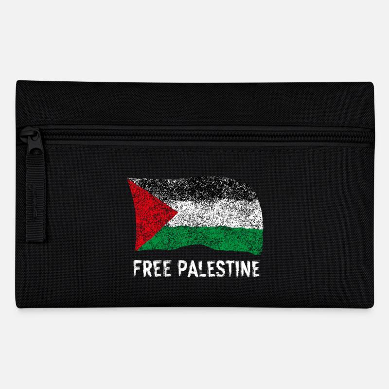 Free Palestine - Pencil Case - black