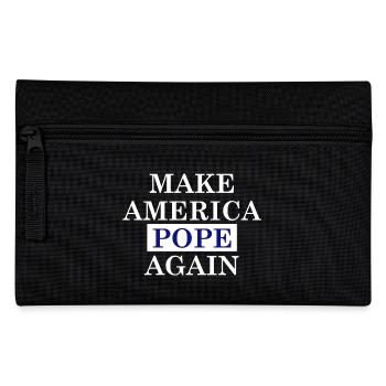 Make America POPE again - white - Federtasche - Schwarz - Vorne
