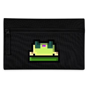 Pixel Frosch - Federtasche - Schwarz - Vorne