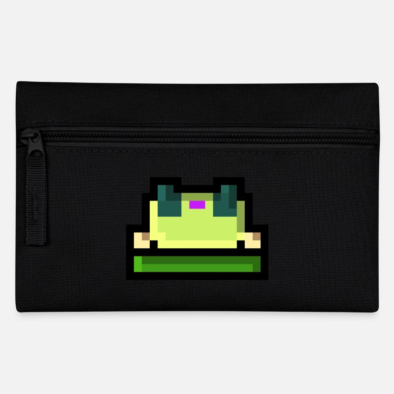 Pixel Frosch - Federtasche - Schwarz