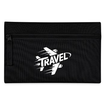 Voyage - Pictogramme de vacances cool - Trousse - noir - Devant