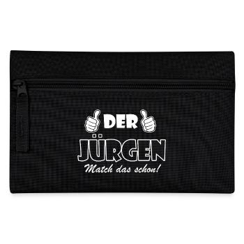 Der Jürgen match das schon - Federtasche - Schwarz - Vorne