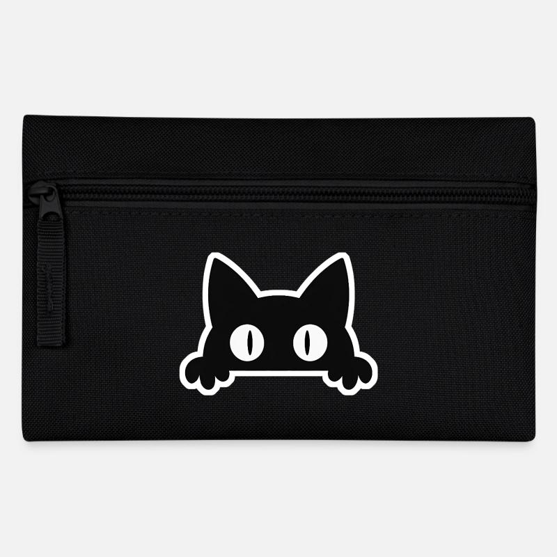 Schelmische Katze - Federtasche - Schwarz