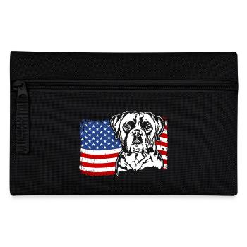 Boxer US Amérique Drapeau Chiens Chien Wilsigns - Trousse - noir - Devant