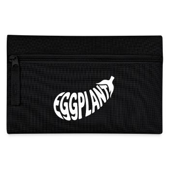 Eggplant - Cool Vegetable Logo - Pencil Case - black - Front