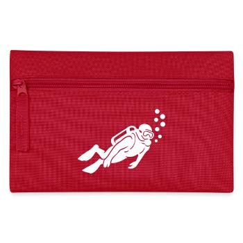 Diver Silhouette Diving - Pencil Case - red - Front