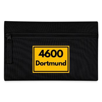 Panneau de la ville - puis rétro ancien code postal DORTMUND - Trousse - noir - Devant
