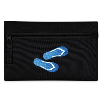 Slippers Jeans Slippers Shoes Flip Flops Camp - Pencil Case - black - Front