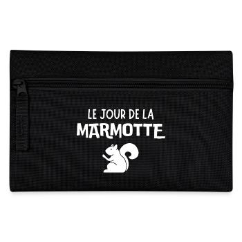 Humour marmotte dormir paresse - Trousse - noir - Devant
