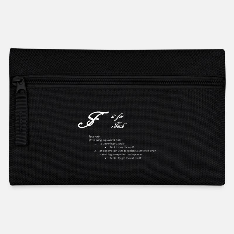 Humorous Irish Slang Feck Definition Print - Pencil Case - black