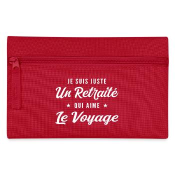 Retraité Voyageur Amoureux du Monde - Trousse - rouge - Devant