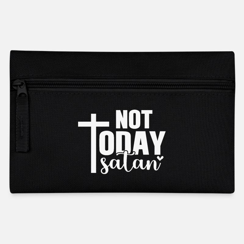 Not Today Satan - Pencil Case - black