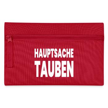 Tauben - Federtasche - Rot - Vorne