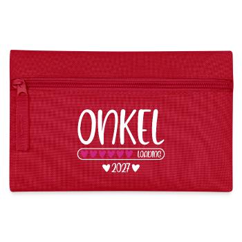 Onkel 2027 loading mit Herzchen Ladebalken - Federtasche - Rot - Vorne